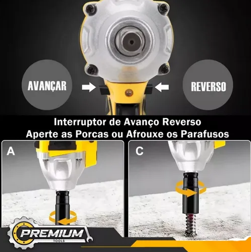 Chave De Impacto 48v Profissional  Maleta 35 Peças