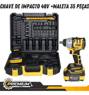 Chave De Impacto 48v Profissional  Maleta 35 Peças